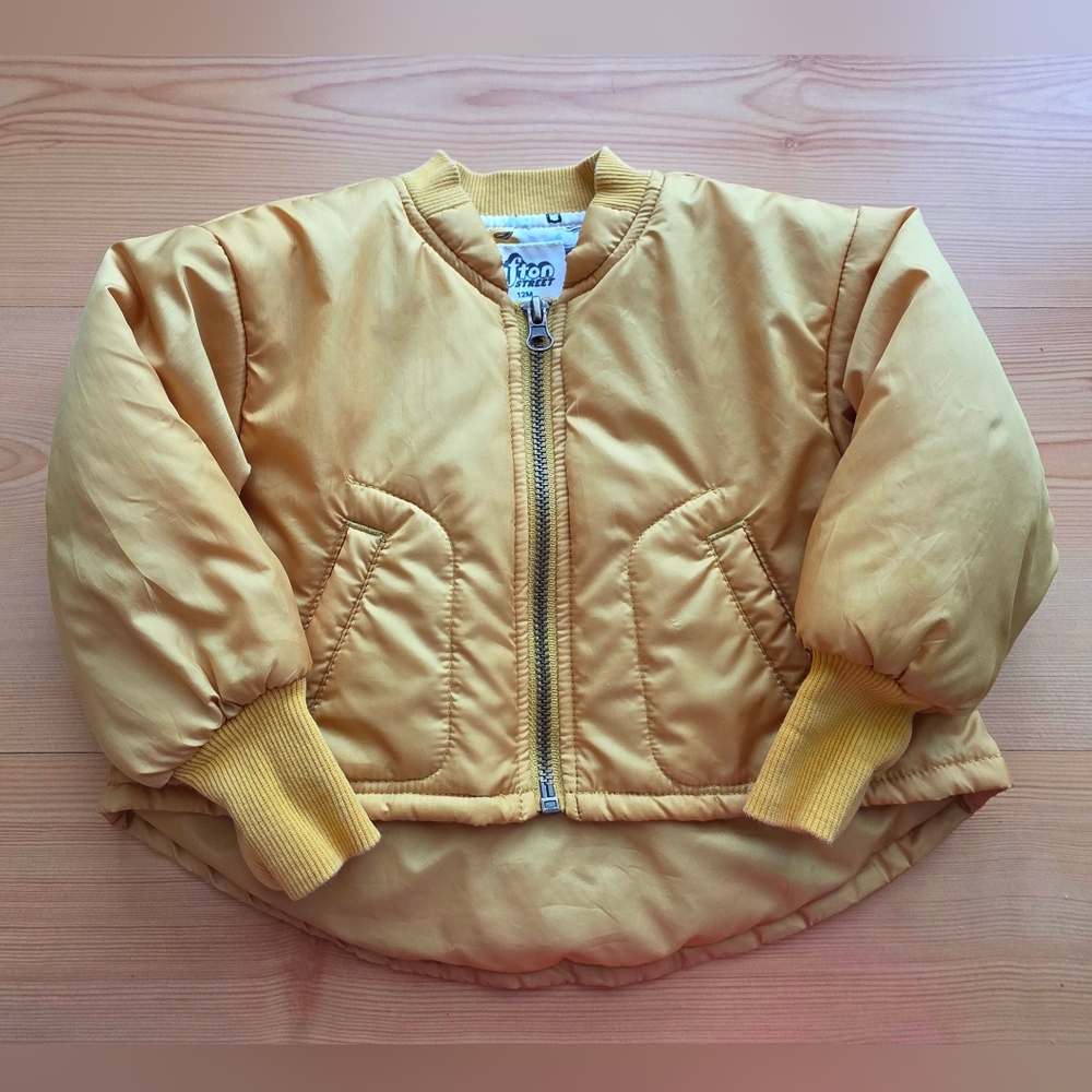 Afton Street Kids Mustard Puffer Jacket 12M